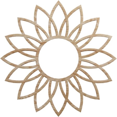 Ekena Millwork Daisy Wood Fretwork Pierced Ceiling Medallion, Red Oak, 16"OD x 5 5/8"ID x 3/8"T CMWP16X16X0375DARO